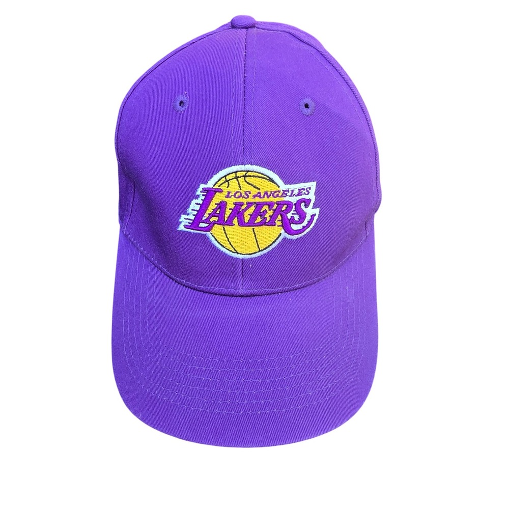 NBA Los Angeles Lakers Purple Embroidered Cotton Baseball Cap Hat OSFA CA 02993
